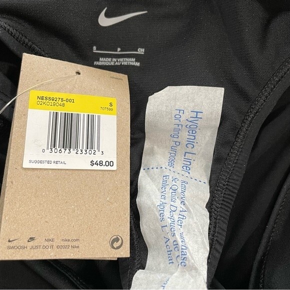 NWT Nike Texture Stripe Layered Tankini Top & Essential Full Bikini Bottom Small - Picture 15 of 16